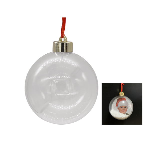 DIY Acrylic Fillable Ornament With Metal Cap 8cm