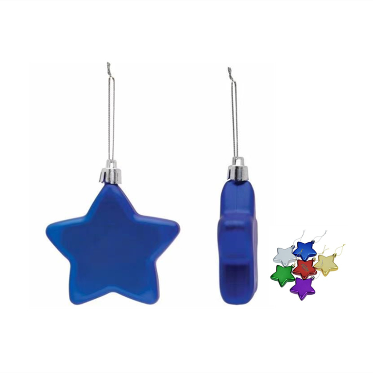 Shatterproof Star Ornament 8cm,Blue