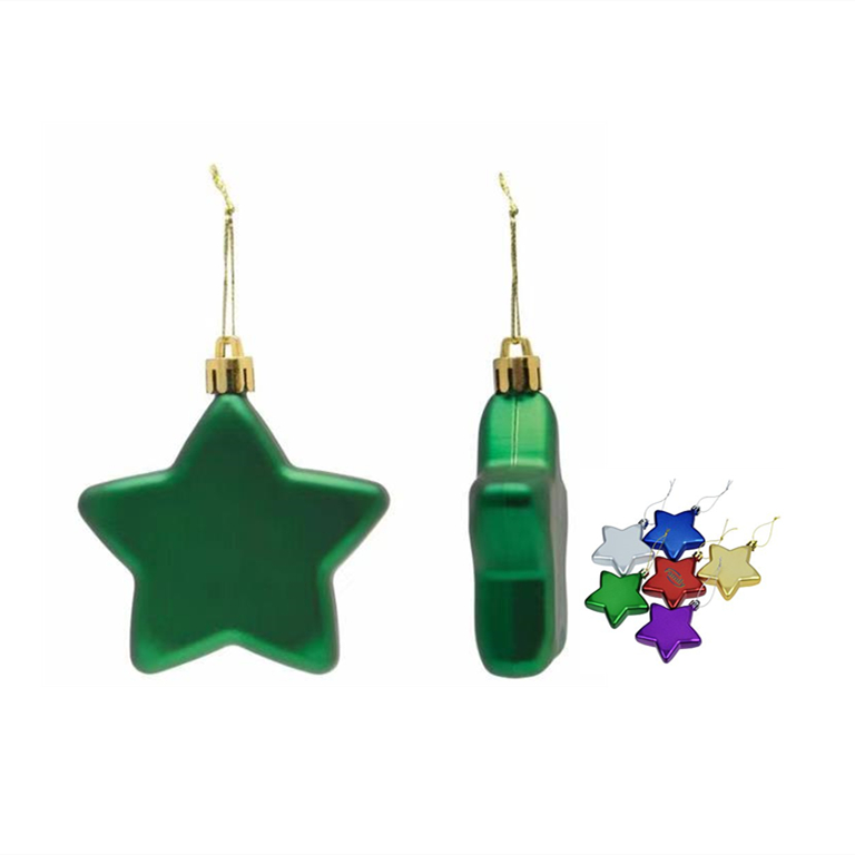 Shatterproof Star Ornament 8cm,Green