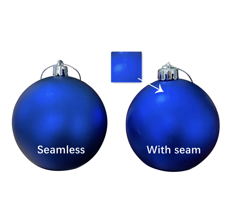 Seamless Shatterproof Ball Ornament 10cm,Matt Blue