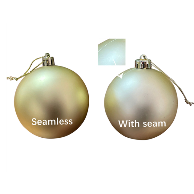 Seamless Shatterproof Ball Ornament 10cm,Matt Gold