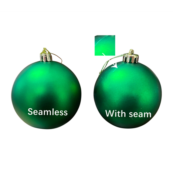Seamless Shatterproof Ball Ornament 10cm,Matt Green