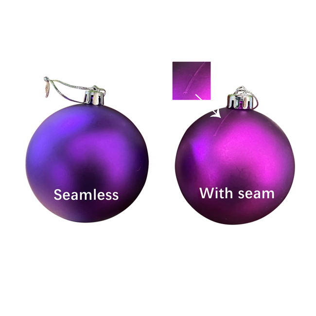 Seamless Shatterproof Ball Ornament 10cm,Matt Purple