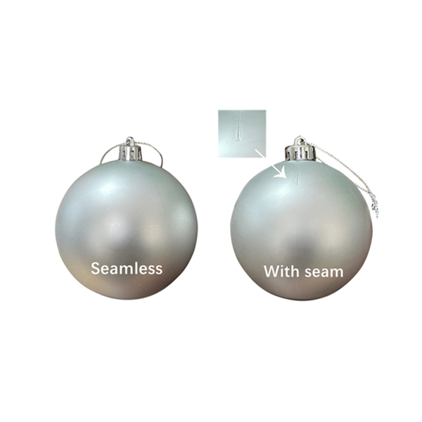 Seamless Shatterproof Ball Ornament 8cm,Matt Silver