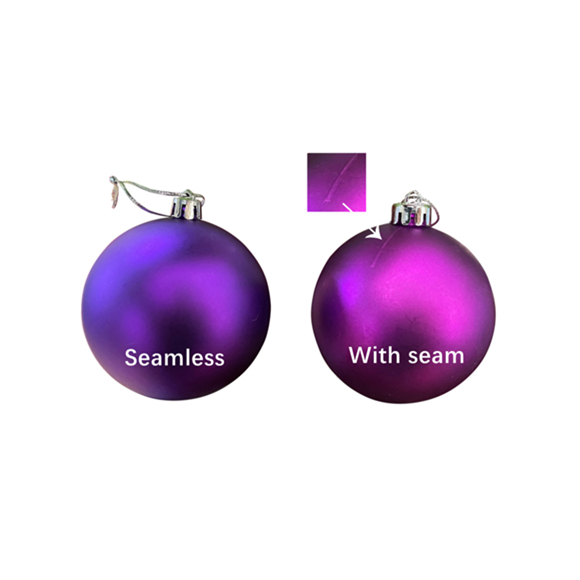 Seamless Shatterproof Ball Ornament 8cm,Matt Purple