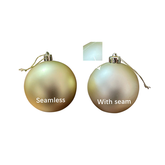 Seamless Shatterproof Ball Ornament 8cm,Matt Gold