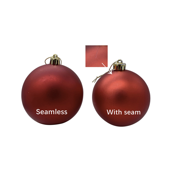 Seamless Shatterproof Ball Ornament 8cm,Matt Red
