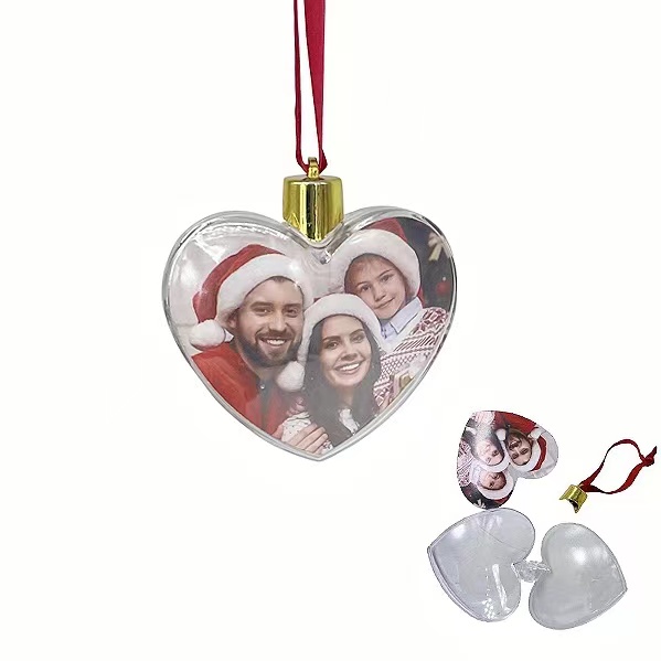 Premium Plastic Photo Heart 8.5cm