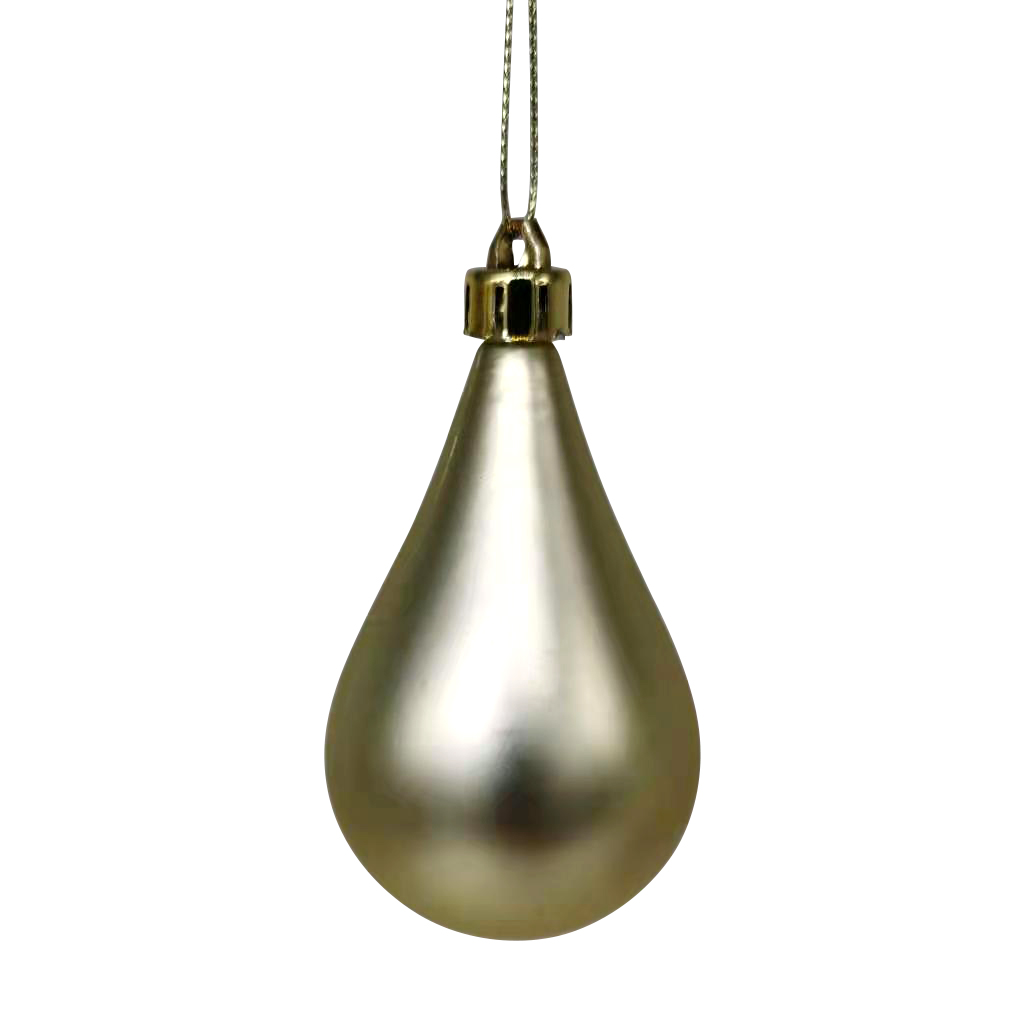 Shatterproof Water Drop Ornament 8cm,Gold