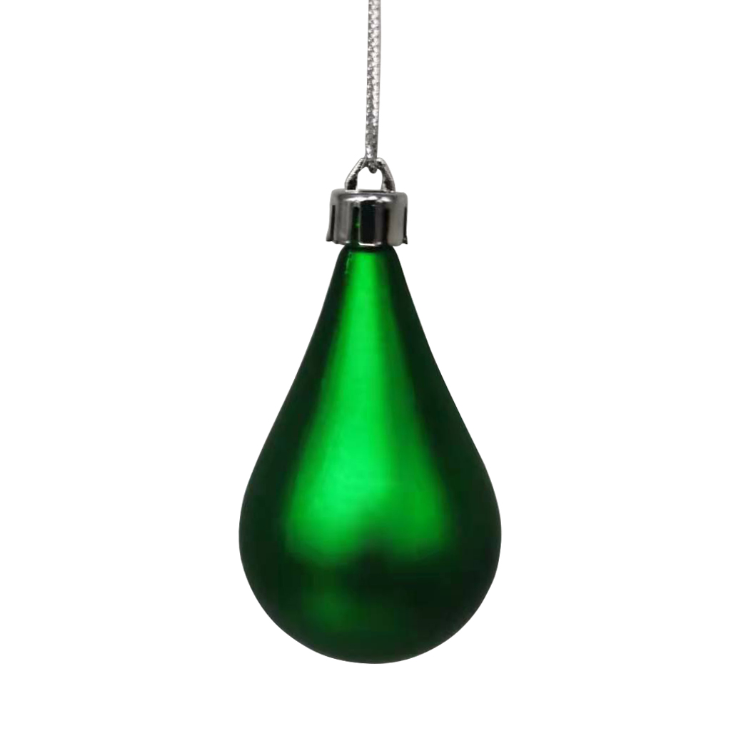 Shatterproof Water Drop Ornament 8cm,Green