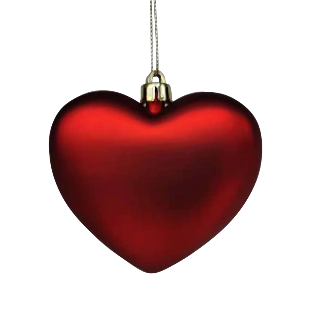 Shatterproof Heart Ornament 9cm,Red