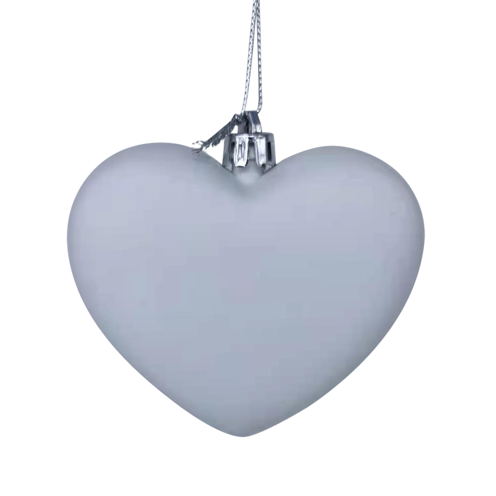 Shatterproof Heart Ornament 9cm,White